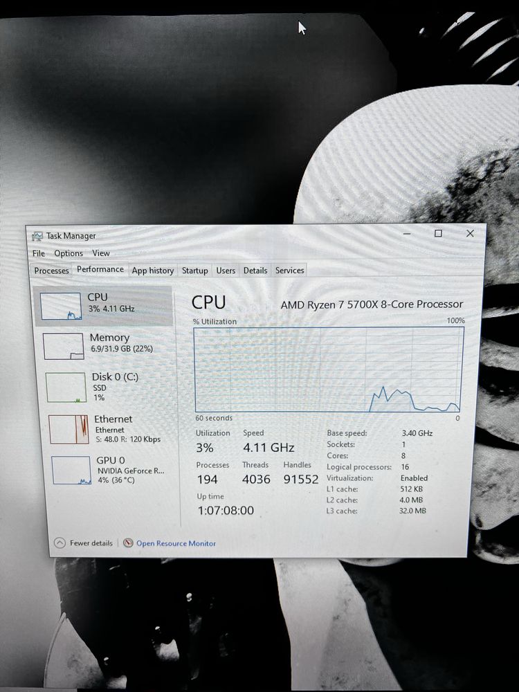 3060ti, Ryzen 7 5700X, 32RAM Геймърски компютър!!!