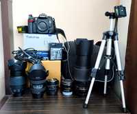 Фотоапарат Nikon D7000, 5 обектива и консумативи