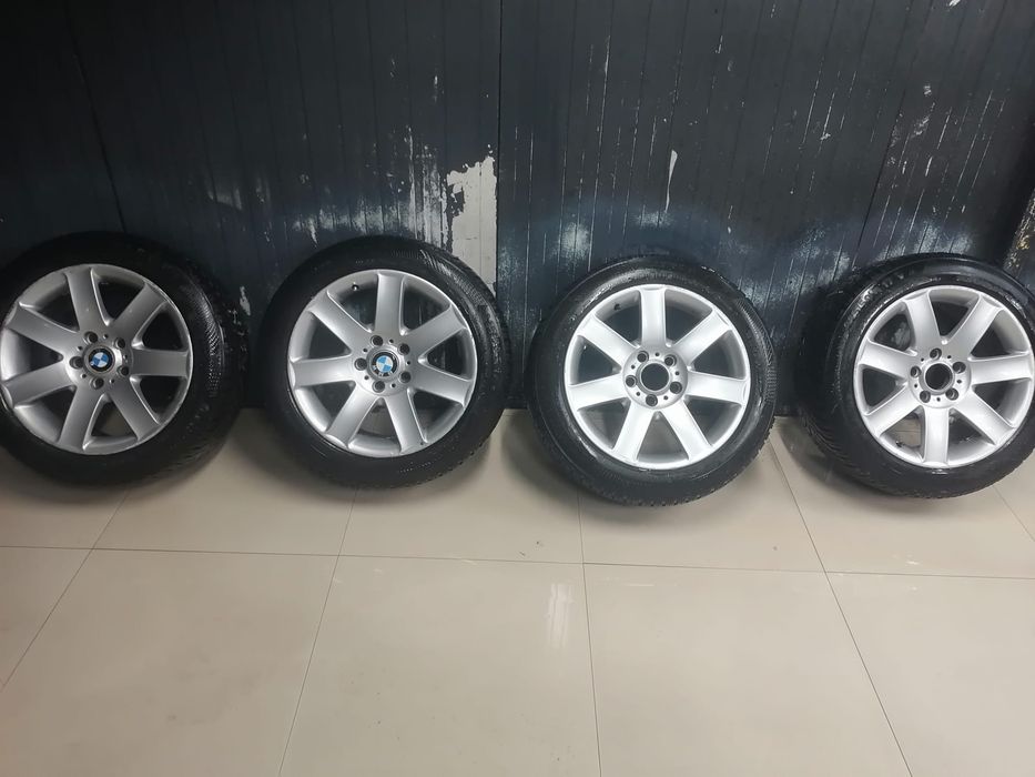 Jante bmw e 46 pe 17 plus cauciucuri de iarna
