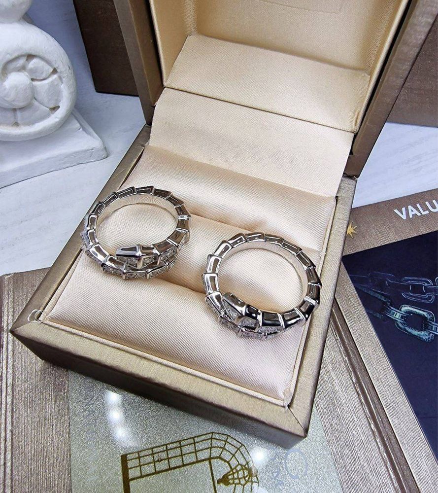 Серебряное кольцо от булгари пробы 925, люкс качество