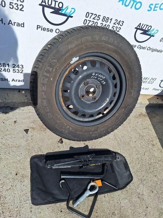 Kit pana + roata rezerva tabla 4x100 185/7014 Opel Tigra