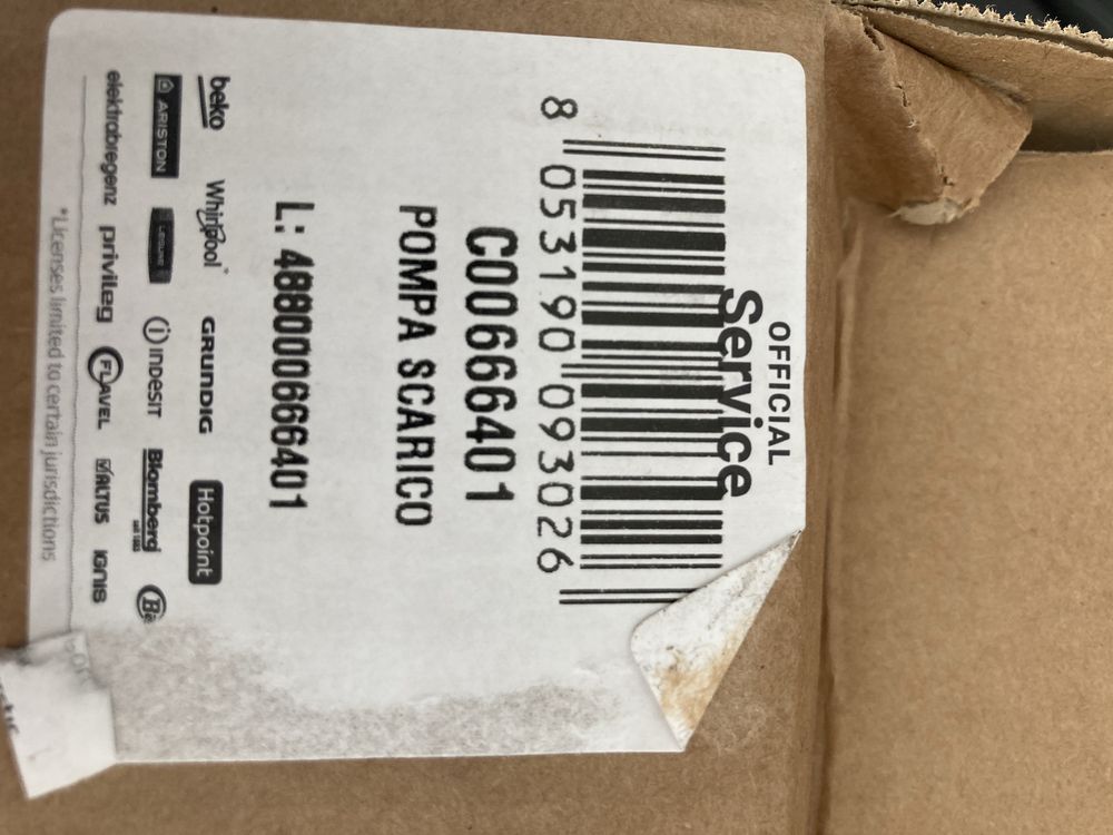 Помпа за перлна hotpoint,whirlpool