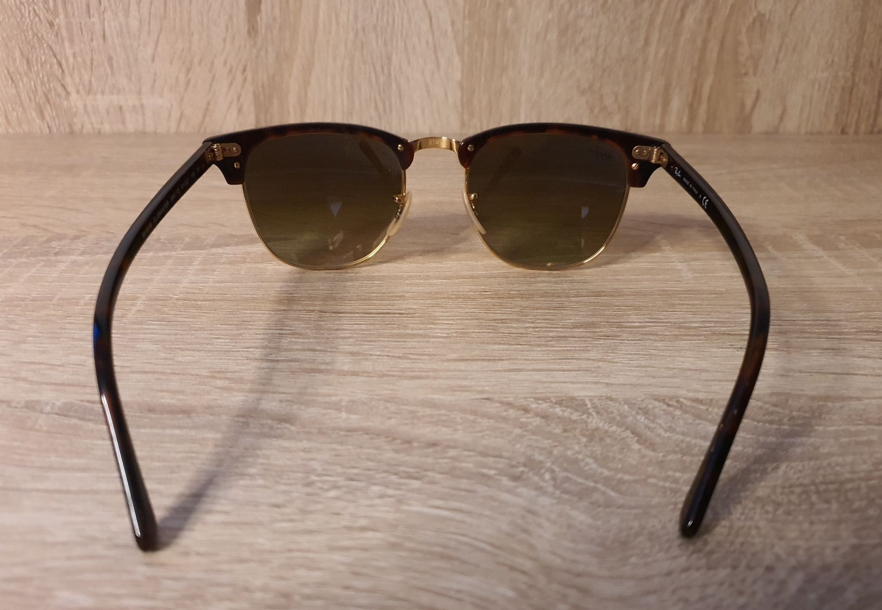 ochelari de soare Ray-Ban Clubmaster - brown - gold