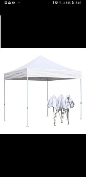 Cort Pavilion pliabil 3×3 Alb