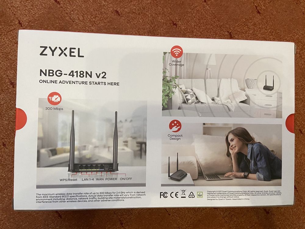 Router  ZYXEL - data transfer 300 Mbps