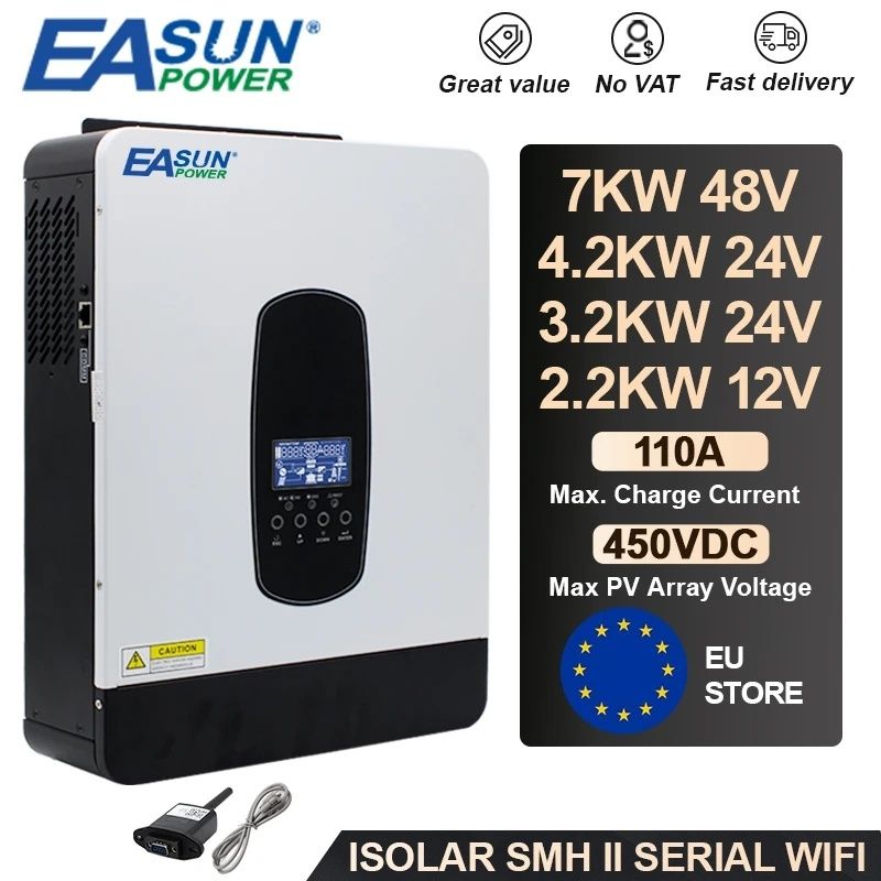 Inversor solar Easun 7kw 48v cu wifi