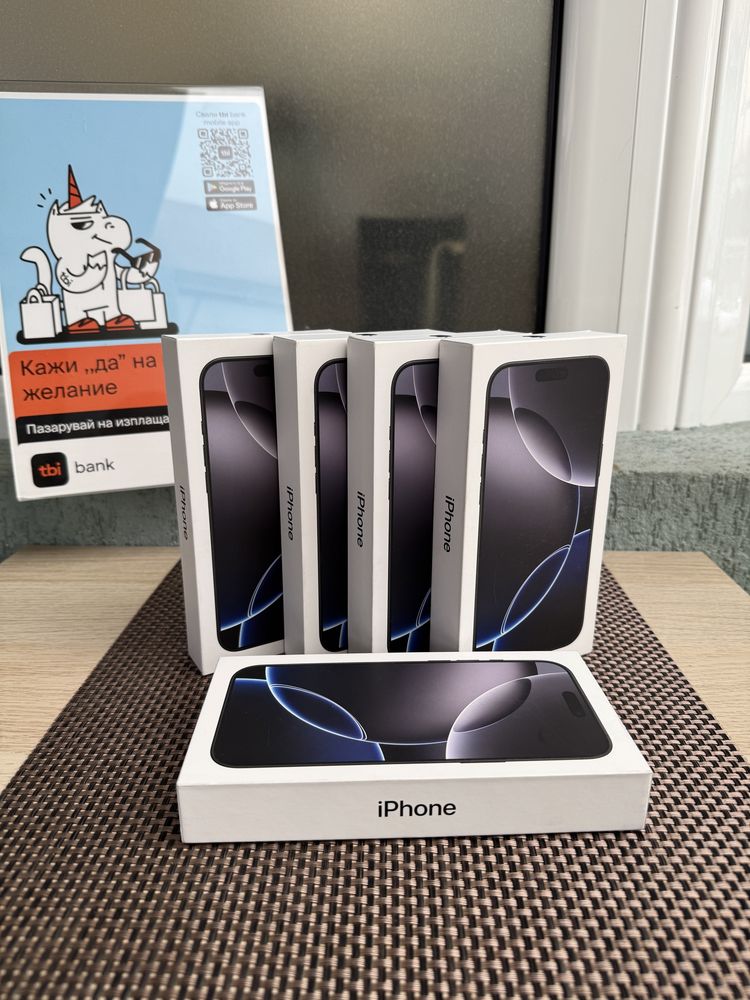 НОВИ! *ЛИЗИНГ* iPhone 16 Pro Max 256Gb Black Titanium Гаранция