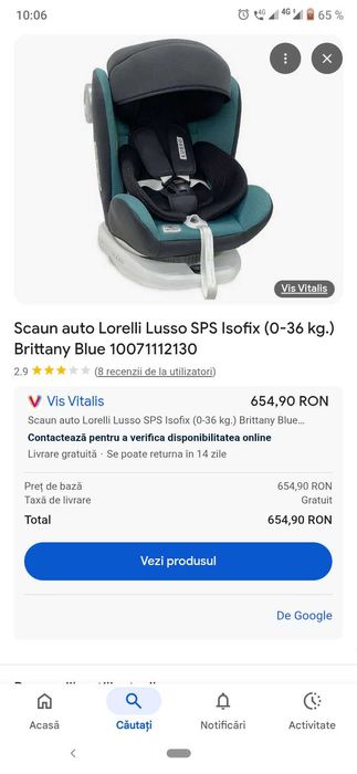 Scaun auto Lorelli isofix 360