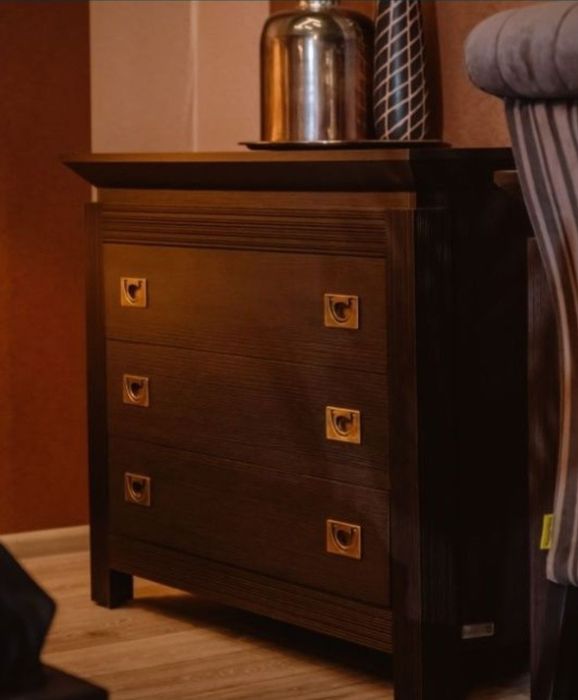 Comoda Saigon Cantori 3 Sertare 107 Cm mobila lemn stejar noua