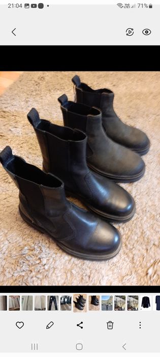 Gheta Zara din piele model Rick Owens ,marimea 40