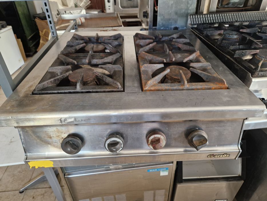 Gratar electric, Gratar roca vulcanica pe gaz, cu banc, din inox
