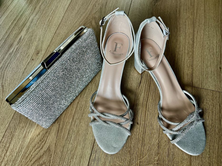 Бални / коктейлни сандали с чанта