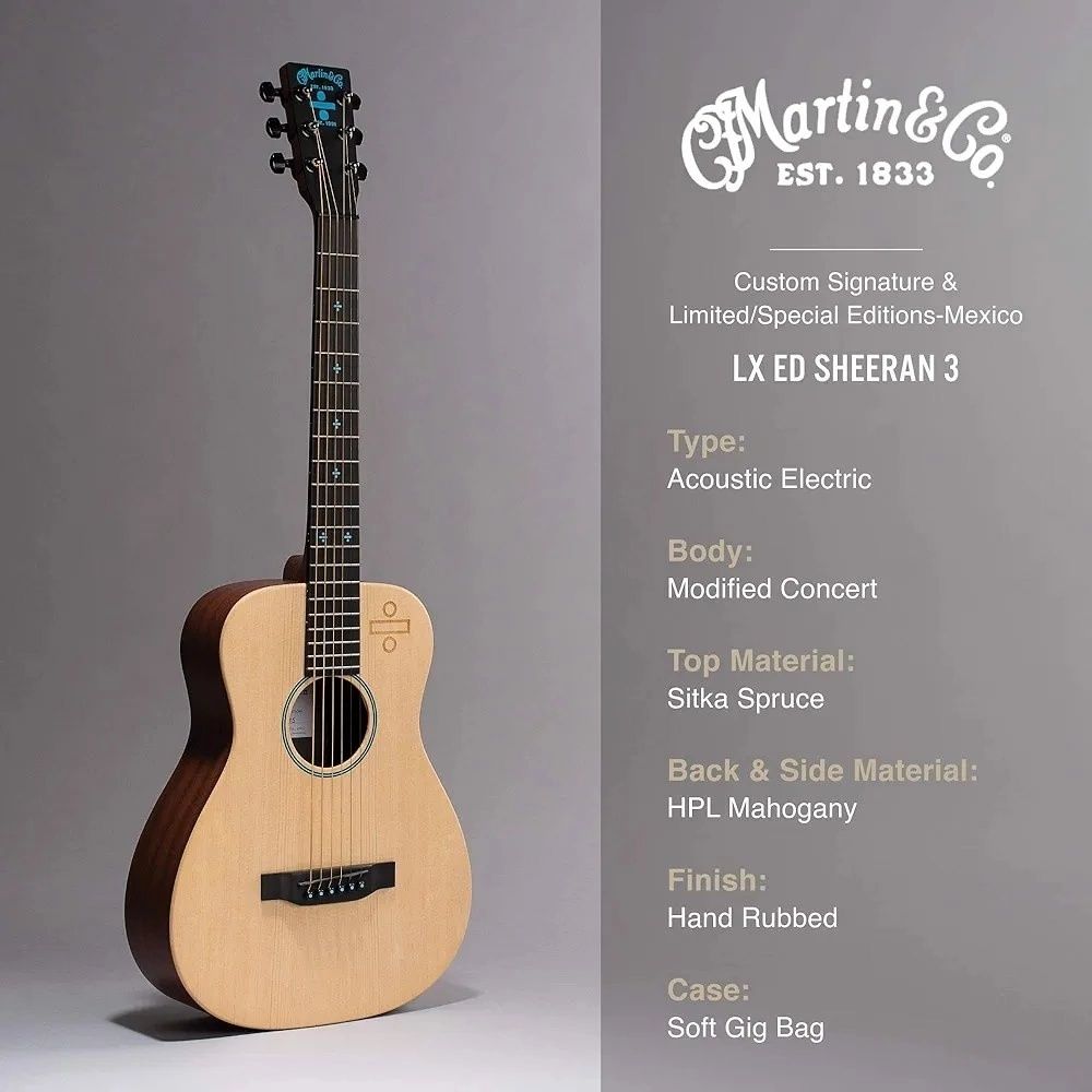 Martin Ed Sheeran 3 lemited edition signature