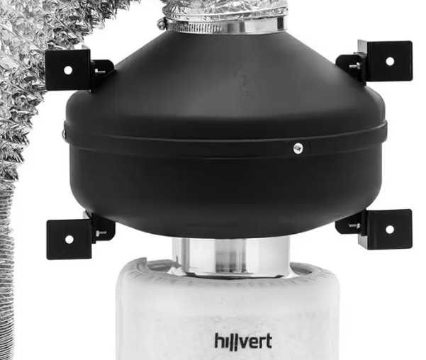 Ventilator tubular Hillvert Negru