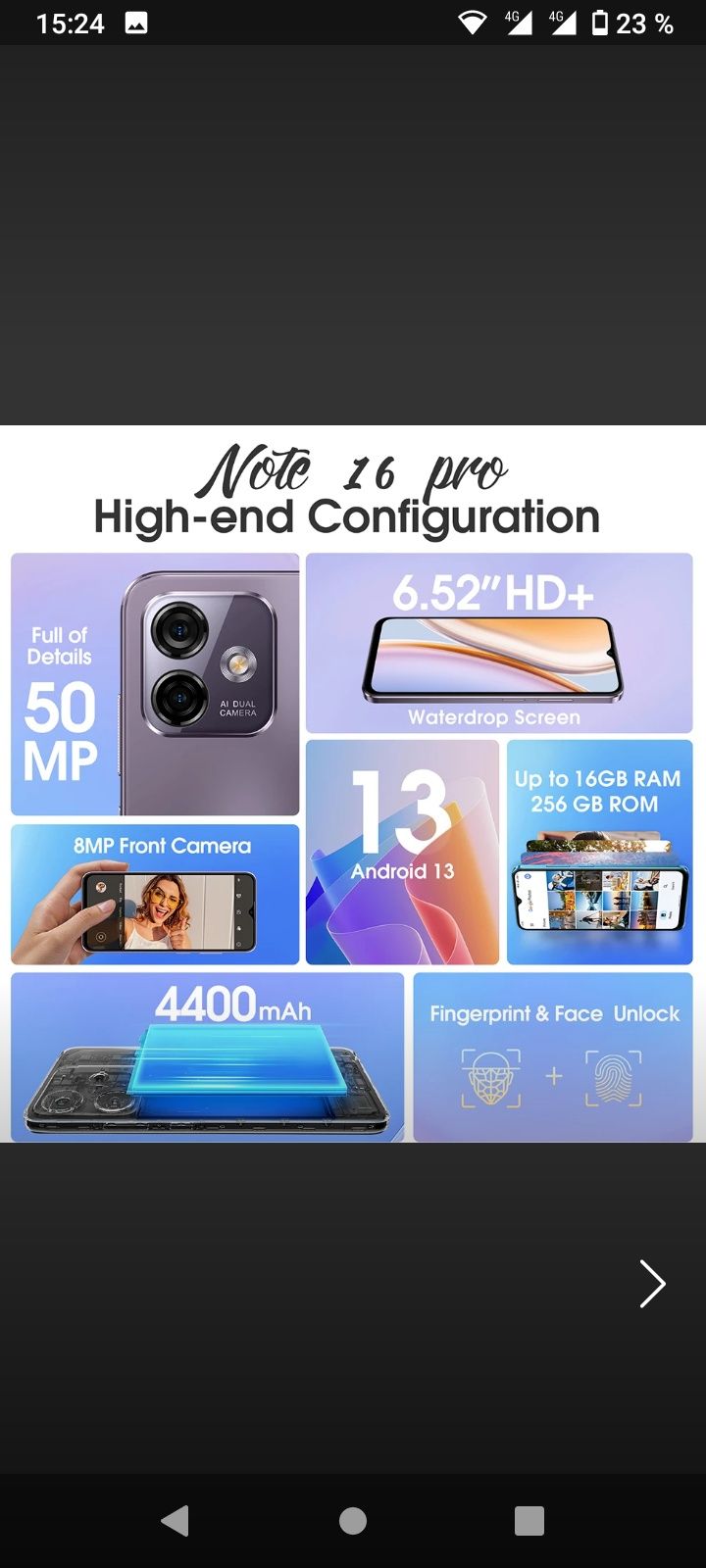 UleFone Note16Pro16GB128GB256GB