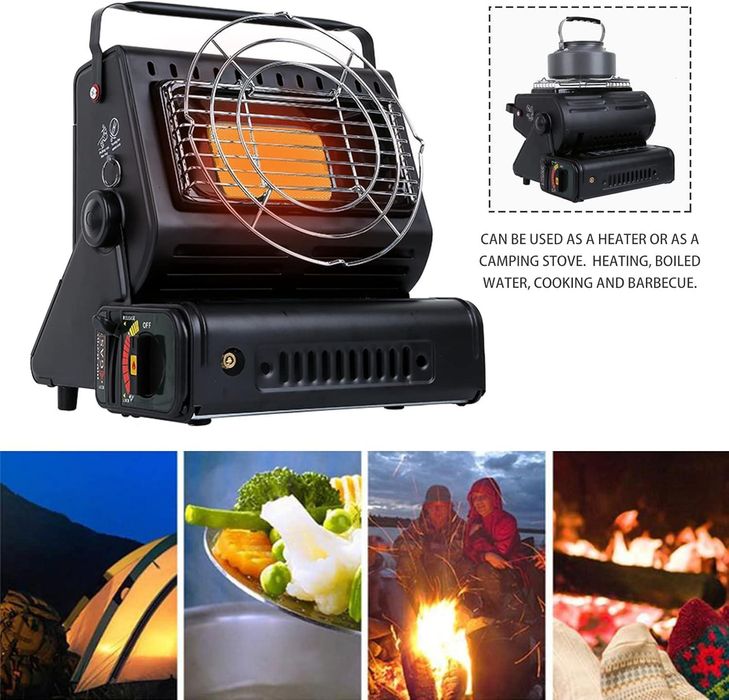 преносим газов отоплител печка за къмпинг - 1.3kw automax 18237