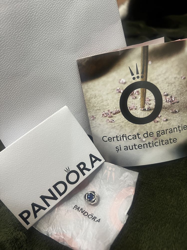 Talisman cu cerc al eternității albastru Pandora