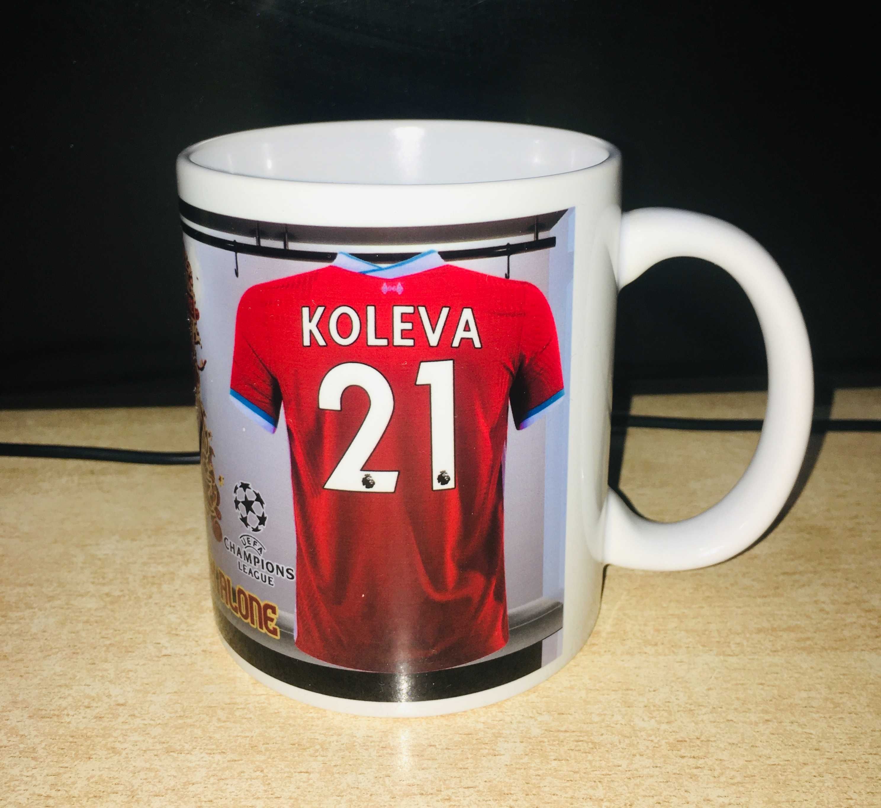 Футболна Чаша на ЛИВЪРПУЛ с име и номер сезон 2024!Чаша FC LIVERPOOL!