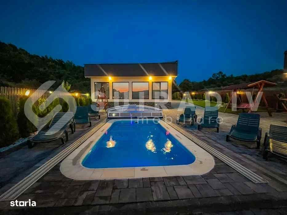 Casă de închiriat în Someșu Rece – 4 camere, piscină, foișor
