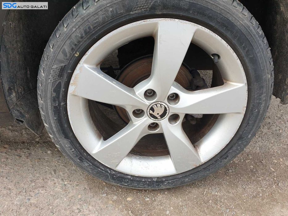 Set 4 Jante Roti Aliaj 5x100 215 45 16 R16 Anvelope Vara Dot 2021 Skoda Roomster 2006 - 2015