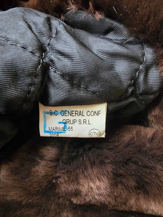 Caciula cu urechi din blana marimea XS 55 cm