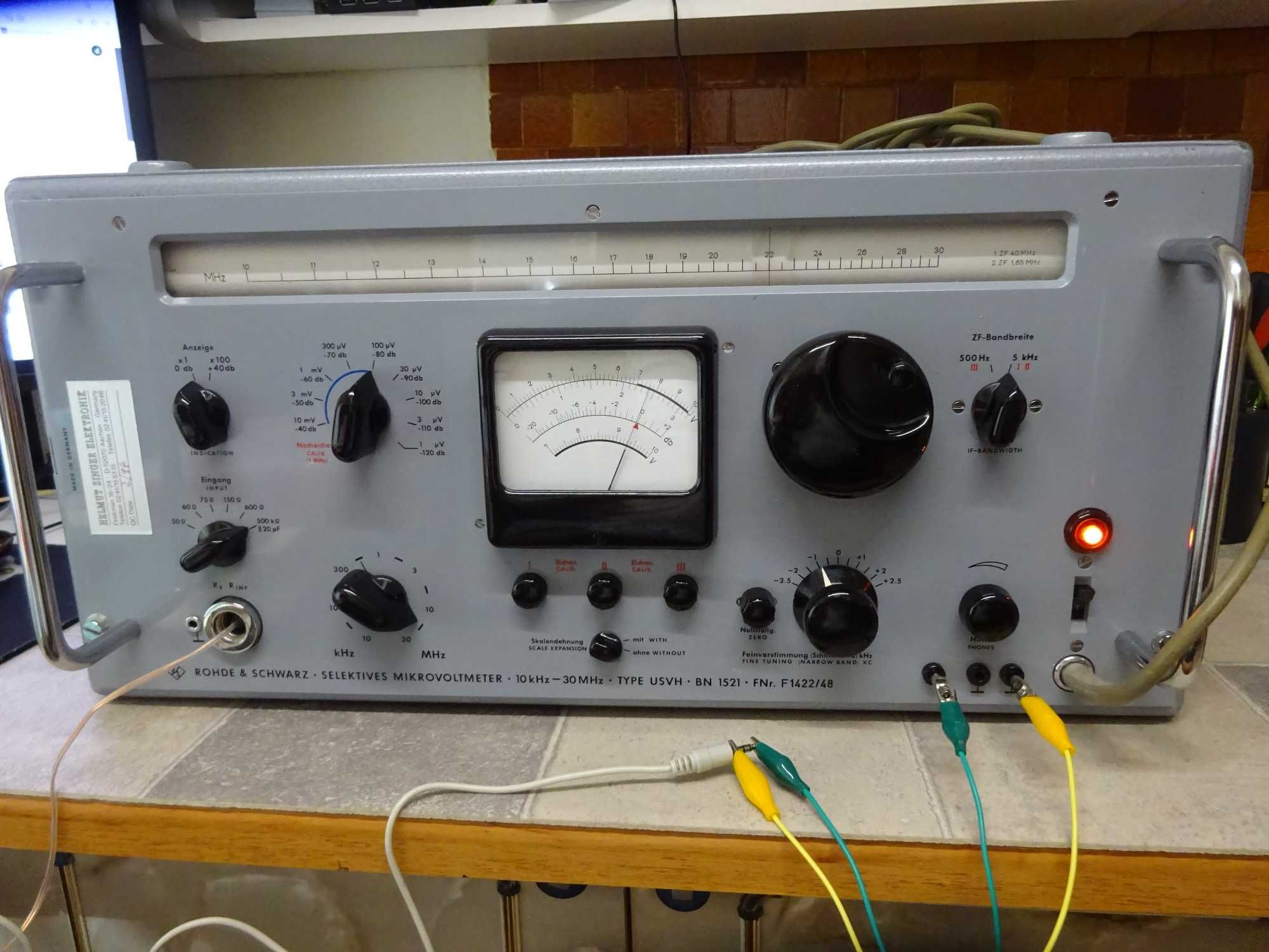 Radio /Microvoltmetru selectiv  Rohde & Schwarz bn1521 10 kHz-30 MHz