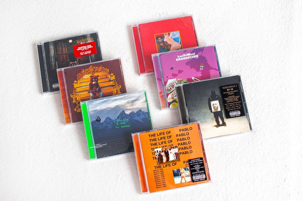 CD KANYE WEST Graduation, MBDTF, Ye, LOP, College Dropout, Late Regist