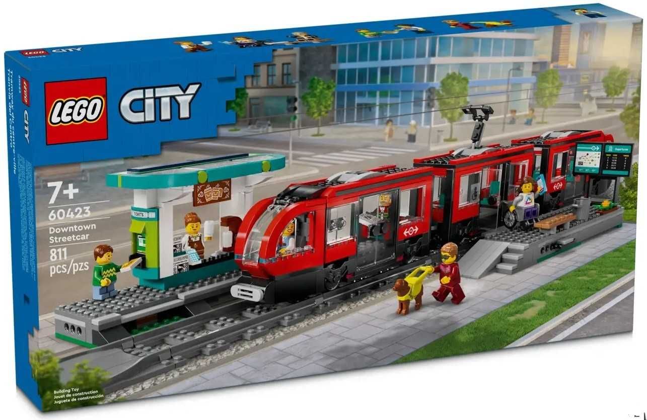 Lego City - Трамвай и гара в града (60423) и Камион за доставки 60440