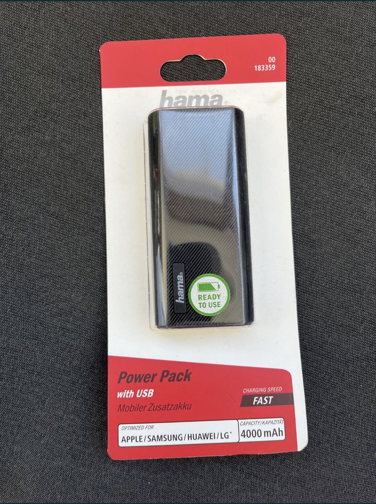 Baterie Externa HAMA Fast Charging 6000mAh /4000mAh Noua Sigilata