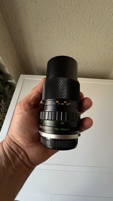 Obiectiv Olympus OM Zuiko cu zoom automat 75~150 mm F4 MF din Japonia