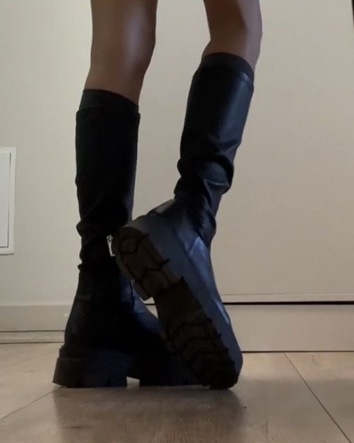 Сапоги по колено, кожа, 37р