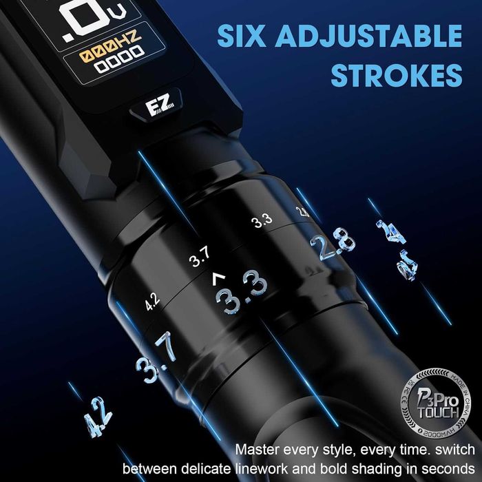 EZ P3 Pro Touch безжична машина за татуировки с голям сензорен екран