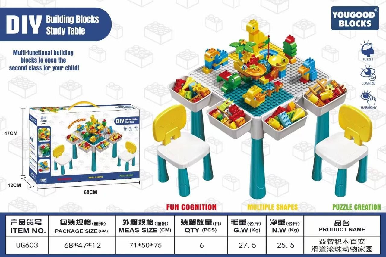 Stol lego va qum uchun