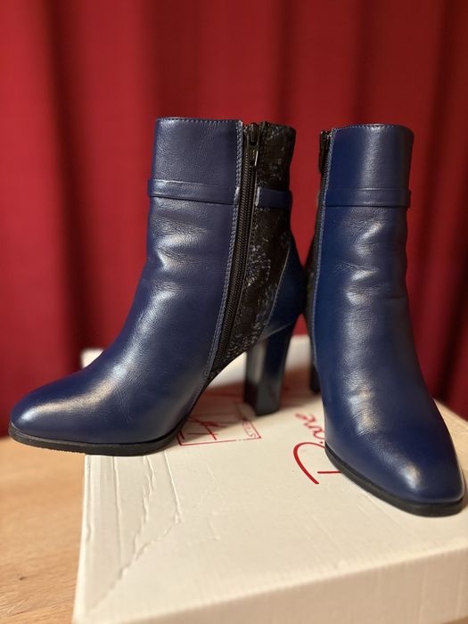 Ghete piele bleumarin mas 34