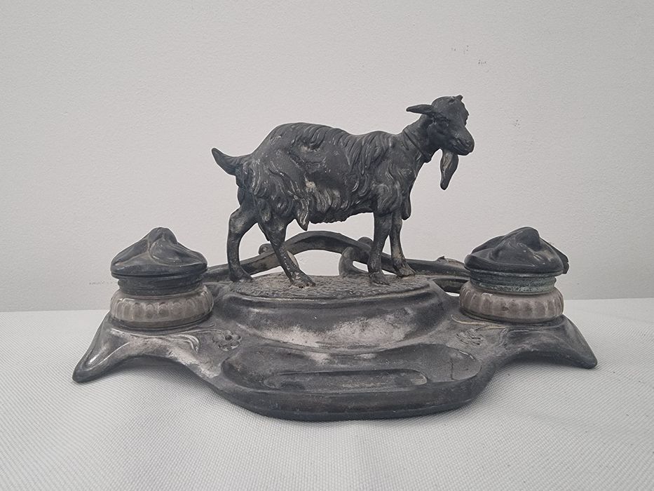 Călimară dublă în stil Art Nouveau francez