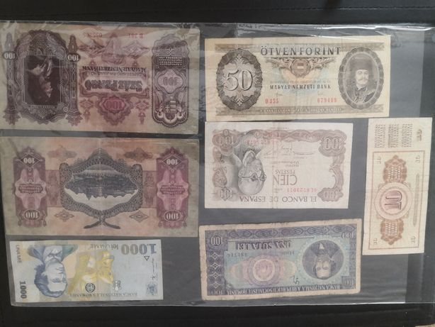 Bancnote vechi, Pengo, Forinti, Espana cien pesetas , lei, Dinarjev