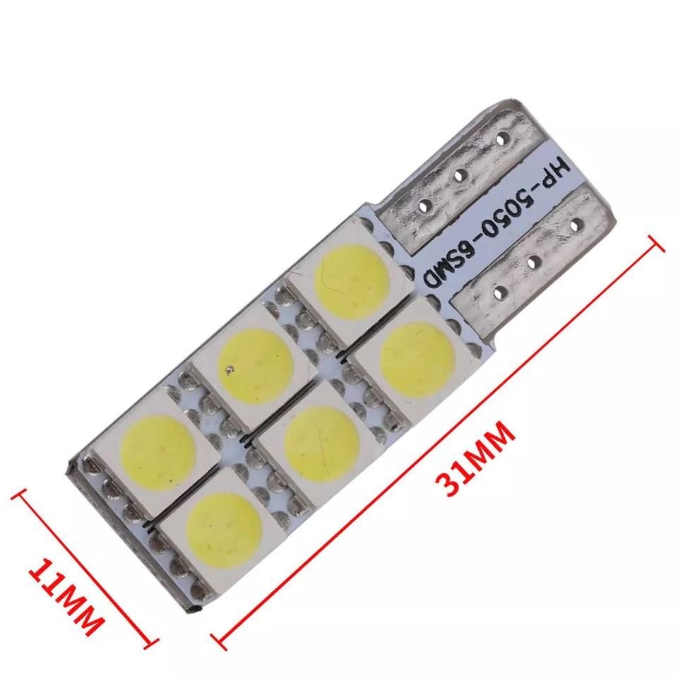 комплект led диодни габаритни крушки vecta,t10 w5w 12 led 5050 6w ...