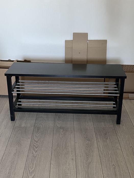 Bancă depozitare pantofi IKEA negru (108x34x50 cm)