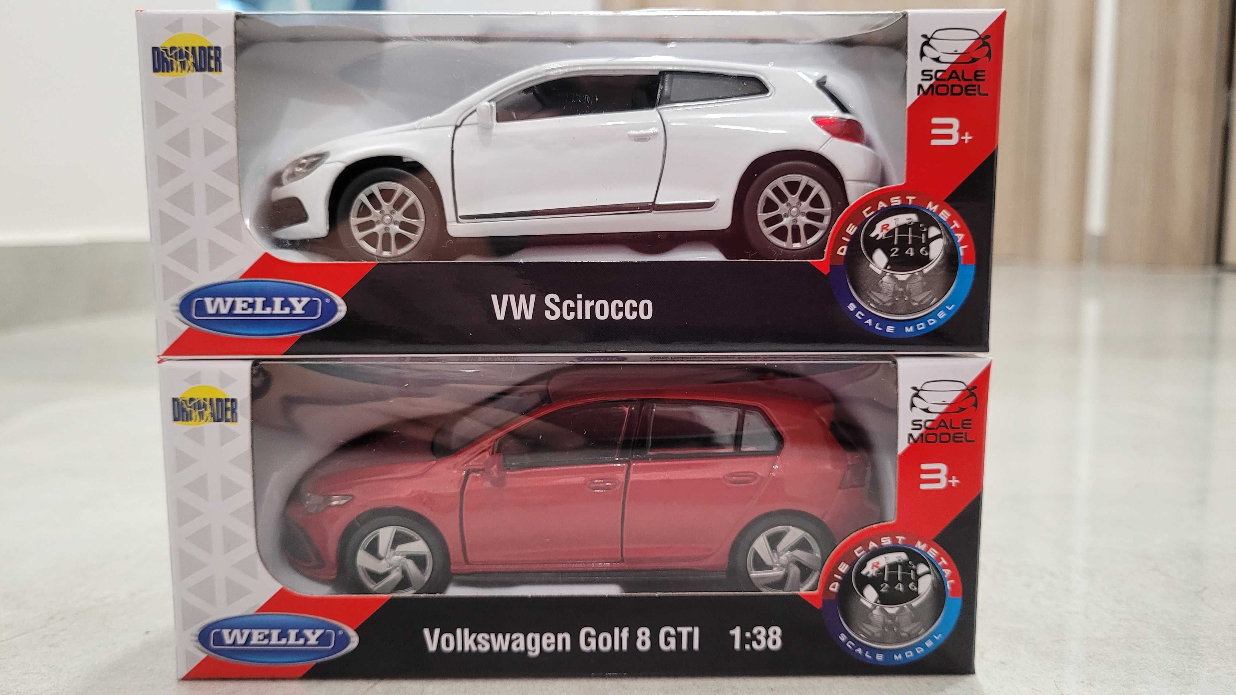 Welly Vw Golf VIII GTI, Vw Scirocco 1/36, 1/38 Cititi descrierea!