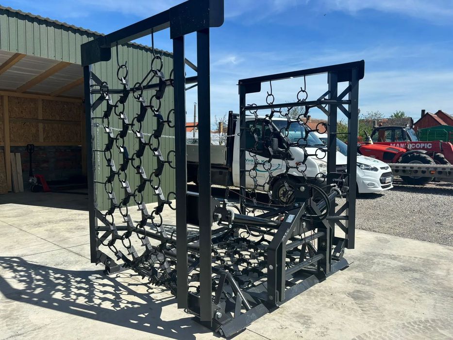 Terraking TerraKing Grapă cu lanț pentru pășune Grapă cu lanț pentru pășune 6.00m rabatabil hidraulic