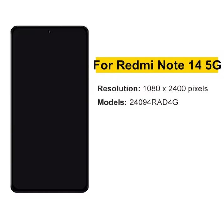 Дисплей с рамка (цяла предница) Redmi Note 14 5g ,Amoled