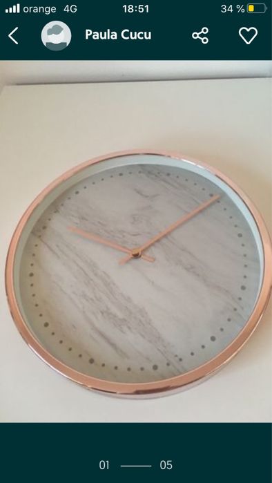 ceas de perete marmorat