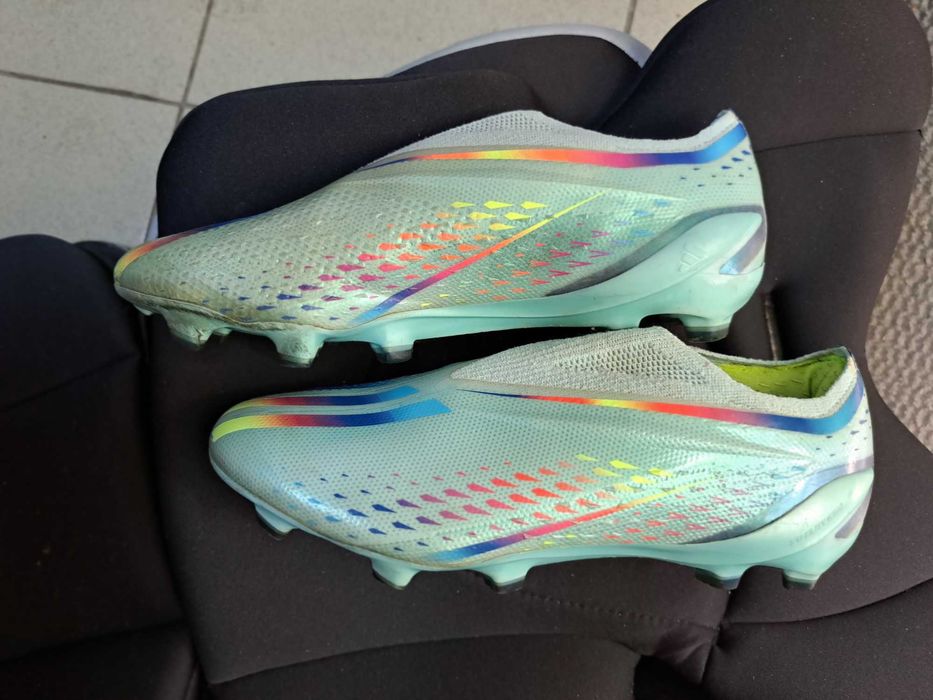 Adidas X Speedportal + FG Al Rihla - Clear Aqua/Solar Red/Power Blue -