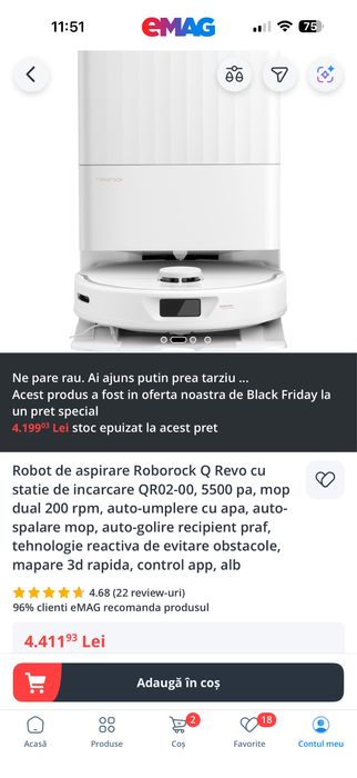 Vand aspirator robot Roborock Q Revo