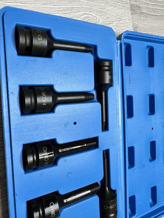 Trusa extractor suruburi rupte 1/2, 1-7 mm, 7 piese, crom molibden