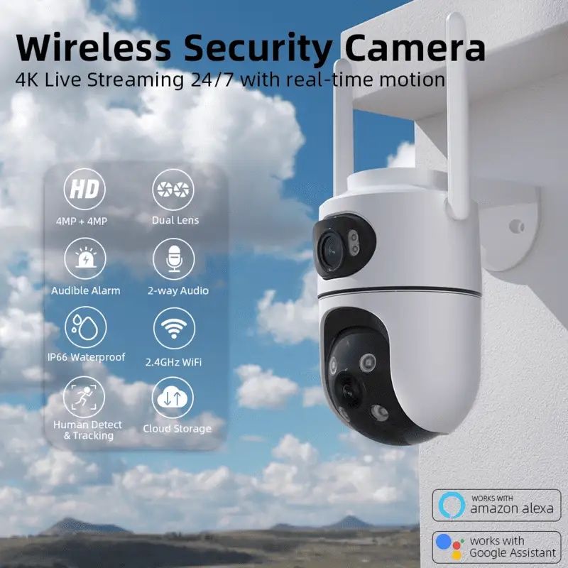 БЕПУЛ Доставка,Смарт ВайФай Камера ip PTZ camera Q37 Видеонаблюдения