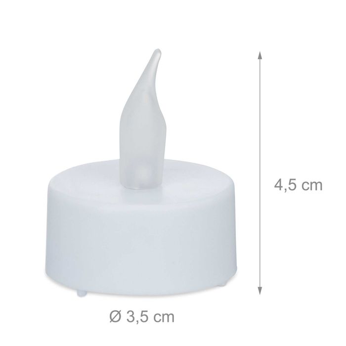 Set de 24 lumanari LED efect de flacara reala calda cu baterii incluse