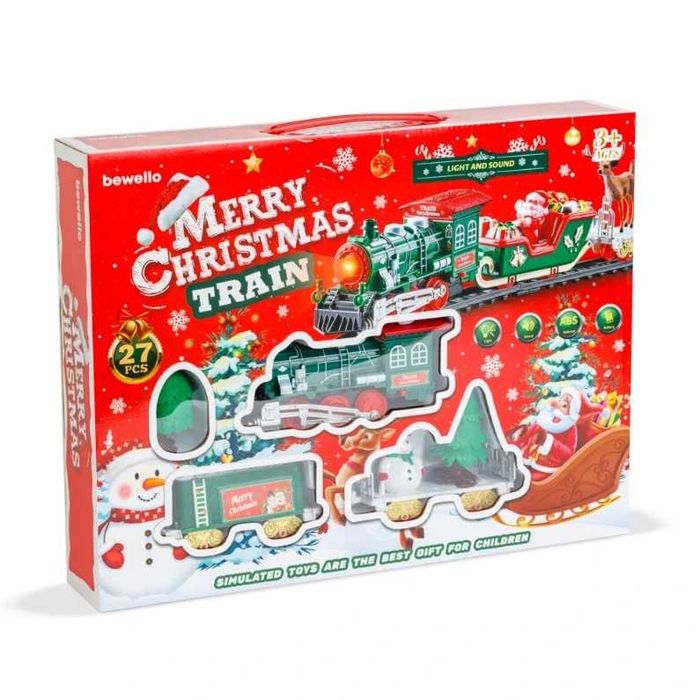 Trenuleț de Crăciun pentru brad - cu muzică, lumini