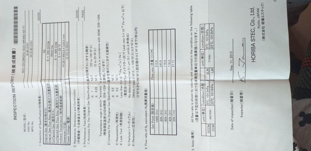 Horiba Stec Z500 Digital Mass Flow sec Z512MGX