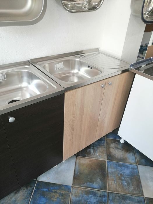 Нов кухненски шкаф с мивка бордова 80/50 за кухня